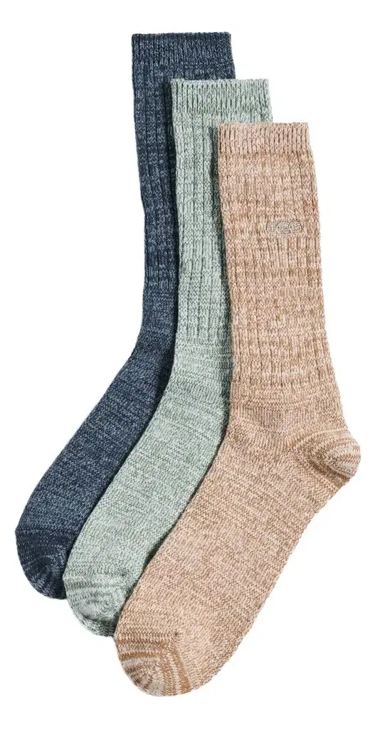 UGG Trey Rib Knit Crew Socks 3 Pack
