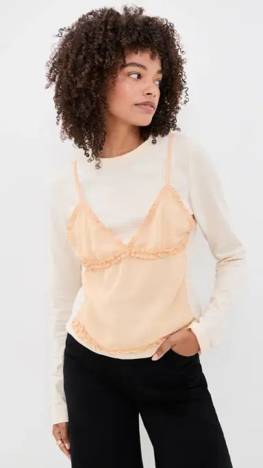 Ulla Johnson Freda Long Sleeve Cotton Top | Thumbnail 2