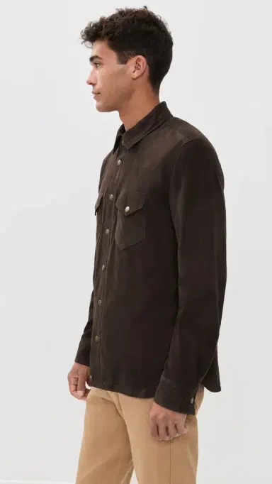 Billy Reid Savoy Suede Workshirt | Thumbnail 4