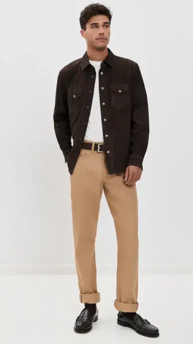 Billy Reid Savoy Suede Workshirt | Thumbnail 5
