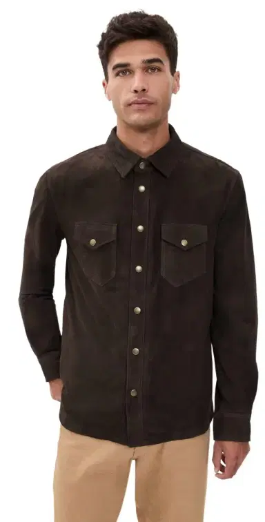 Billy Reid Savoy Suede Workshirt | Thumbnail 1