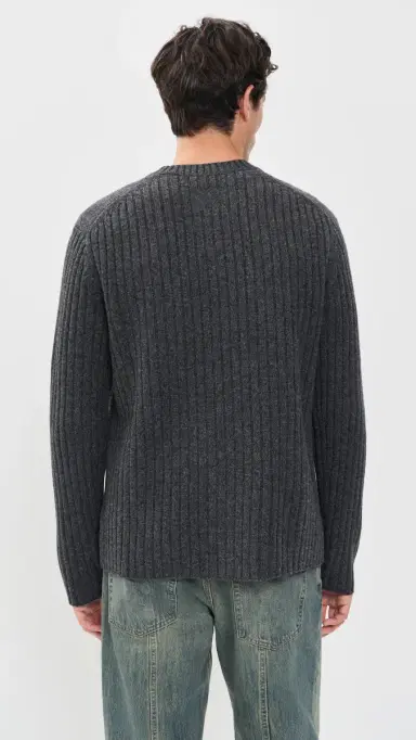 Helmut Lang Rustic Wool Rib Crew Sweater | Thumbnail 3