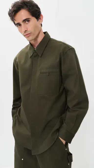 Helmut Lang Chino Twill Over Shirt | Thumbnail 2 Helmut Lang Chino Twill Over Shirt | Thumbnail 2