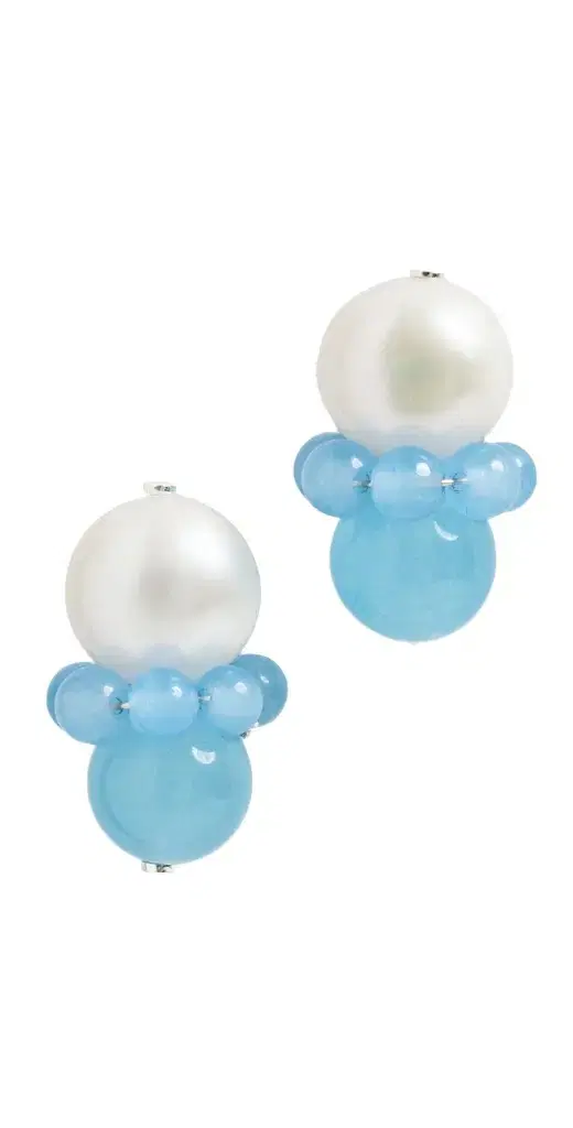 Completedworks Freshwater Pearls Agate Bead Earrings