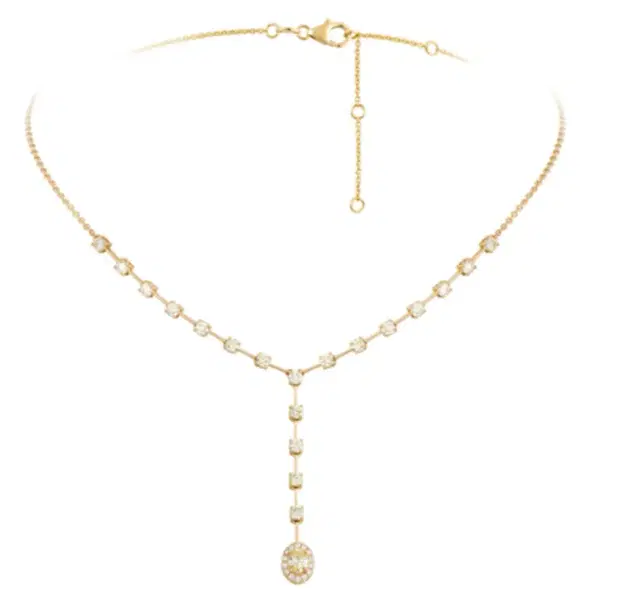 Wish Fine Jewelry 1.96ct Diamond 18K Gold Lariat Necklace
