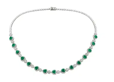 Wish Fine Jewelry 10.29ct Emerald 18K Gold Heart Necklace | Thumbnail 1 Wish Fine Jewelry 10.29ct Emerald 18K Gold Heart Necklace | Thumbnail 1