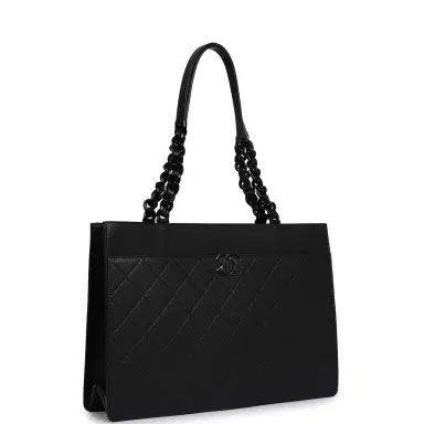 Chanel Chanel Large "My Everything" Shopping Tote So Black Caviar Black Hardware | Thumbnail 2 Chanel Chanel Large "My Everything" Shopping Tote So Black Caviar Black Hardware | Thumbnail 2