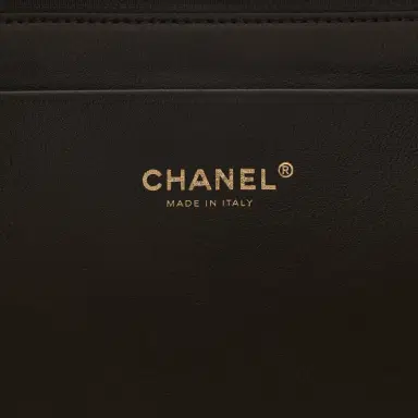 Chanel Chanel Large CC Shopping Tote Bag Ecru Canvas, Black Calfskin Gold Hardware | Thumbnail 7 Chanel Chanel Large CC Shopping Tote Bag Ecru Canvas, Black Calfskin Gold Hardware | Thumbnail 7