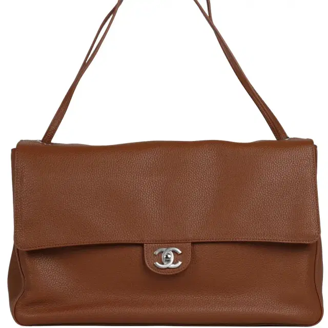 Chanel Chanel Maxi "Souplissimo" Large Flap Bag Camel Grained Calfskin Silver Hardware