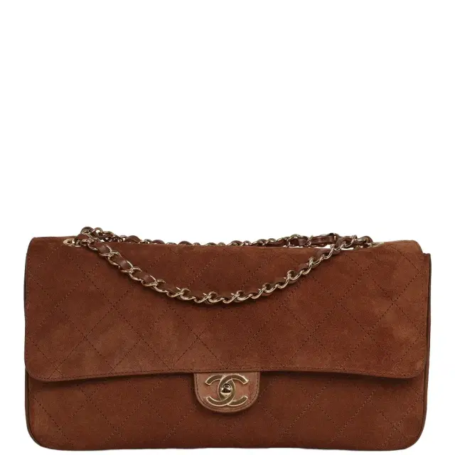 Chanel Chanel Maxi "Souplissimo" Small Flap Bag Camel Suede Gold Hardware