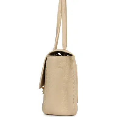 Chanel Chanel Maxi "Souplissimo" Small Flap Bag Light Beige Grained Calfskin Gold Hardware | Thumbnail 3 Chanel Chanel Maxi "Souplissimo" Small Flap Bag Light Beige Grained Calfskin Gold Hardware | Thumbnail 3