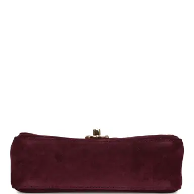 Chanel Chanel Mini "Souplissimo" Flap Bag Burgundy Suede Gold Hardware | Thumbnail 6 Chanel Chanel Mini "Souplissimo" Flap Bag Burgundy Suede Gold Hardware | Thumbnail 6