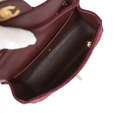Chanel Chanel Mini "Souplissimo" Flap Bag Burgundy Suede Gold Hardware | Thumbnail 11 Chanel Chanel Mini "Souplissimo" Flap Bag Burgundy Suede Gold Hardware | Thumbnail 11