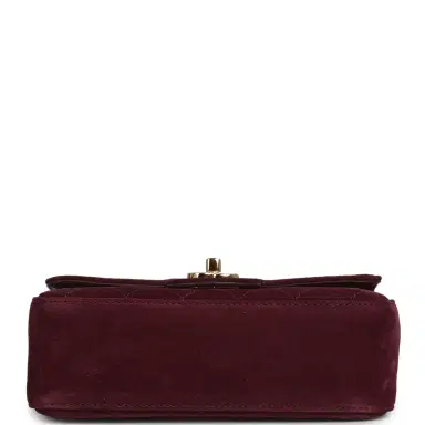Chanel Chanel Mini "Souplissimo" Flap Bag Burgundy Suede Gold Hardware | Thumbnail 6 Chanel Chanel Mini "Souplissimo" Flap Bag Burgundy Suede Gold Hardware | Thumbnail 6