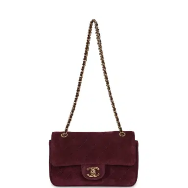 Chanel Chanel Mini "Souplissimo" Flap Bag Burgundy Suede Gold Hardware | Thumbnail 7 Chanel Chanel Mini "Souplissimo" Flap Bag Burgundy Suede Gold Hardware | Thumbnail 7
