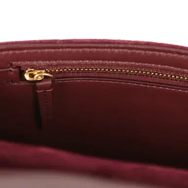 Chanel Chanel Mini "Souplissimo" Flap Bag Burgundy Suede Gold Hardware | Thumbnail 9 Chanel Chanel Mini "Souplissimo" Flap Bag Burgundy Suede Gold Hardware | Thumbnail 9