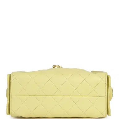 Chanel Chanel Mini 25 Hobo Bag Light Yellow Caviar Antique Gold Hardware | Thumbnail 7