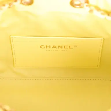 Chanel Chanel Mini 25 Hobo Bag Light Yellow Caviar Antique Gold Hardware | Thumbnail 8
