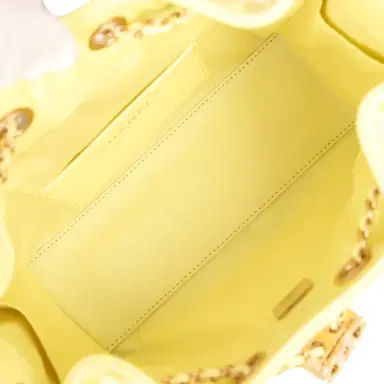 Chanel Chanel Mini 25 Hobo Bag Light Yellow Caviar Antique Gold Hardware | Thumbnail 9