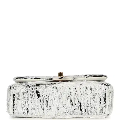 Chanel Chanel Mini Rectangular Flap Bag White, Black Sequins Gold Hardware | Thumbnail 6 Chanel Chanel Mini Rectangular Flap Bag White, Black Sequins Gold Hardware | Thumbnail 6