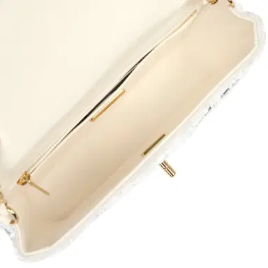 Chanel Chanel Mini Rectangular Flap Bag White, Black Sequins Gold Hardware | Thumbnail 8 Chanel Chanel Mini Rectangular Flap Bag White, Black Sequins Gold Hardware | Thumbnail 8
