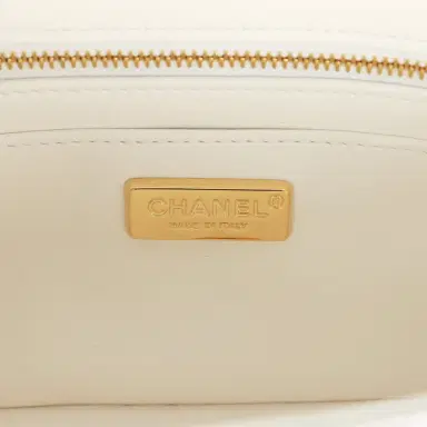 Chanel Chanel Mini Rectangular Flap Bag White, Black Sequins Gold Hardware | Thumbnail 9 Chanel Chanel Mini Rectangular Flap Bag White, Black Sequins Gold Hardware | Thumbnail 9