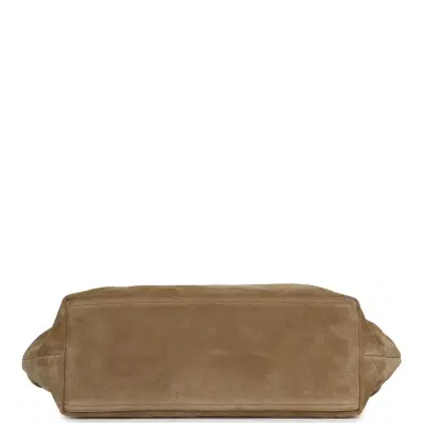 Chanel Chanel Small CC Cabas Hobo Bag Dark Beige Suede Gold Hardware | Thumbnail 6