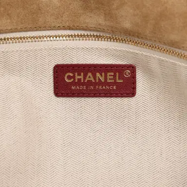 Chanel Chanel Small CC Cabas Hobo Bag Dark Beige Suede Gold Hardware | Thumbnail 8