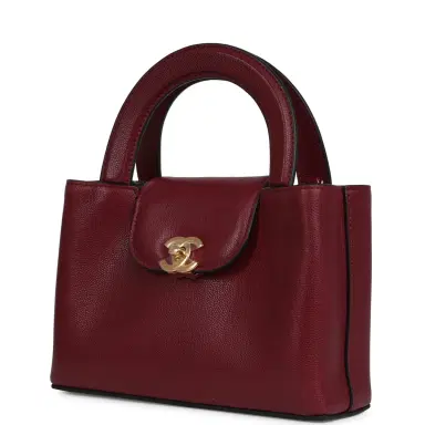 Chanel Chanel Small Kelly Shopper Dark Burgundy Caviar Gold Hardware | Thumbnail 5 Chanel Chanel Small Kelly Shopper Dark Burgundy Caviar Gold Hardware | Thumbnail 5