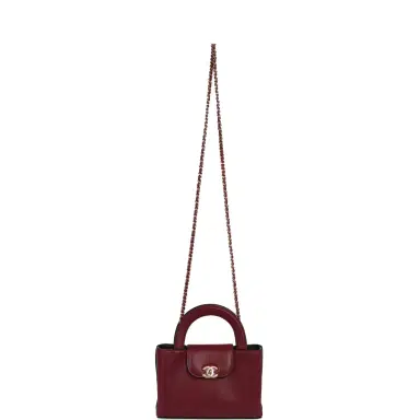 Chanel Chanel Small Kelly Shopper Dark Burgundy Caviar Gold Hardware | Thumbnail 7 Chanel Chanel Small Kelly Shopper Dark Burgundy Caviar Gold Hardware | Thumbnail 7