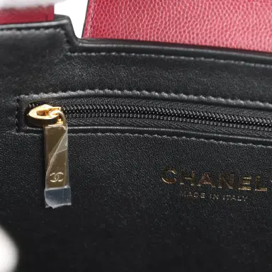 Chanel Chanel Small Kelly Shopper Dark Burgundy Caviar Gold Hardware | Thumbnail 9 Chanel Chanel Small Kelly Shopper Dark Burgundy Caviar Gold Hardware | Thumbnail 9