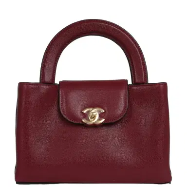 Chanel Chanel Small Kelly Shopper Dark Burgundy Caviar Gold Hardware | Thumbnail 1 Chanel Chanel Small Kelly Shopper Dark Burgundy Caviar Gold Hardware | Thumbnail 1
