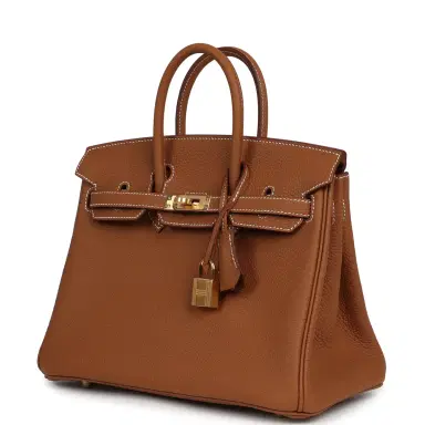 HERMÈS Hermes Birkin 25 Gold Togo Gold Hardware | Thumbnail 5 HERMÈS Hermes Birkin 25 Gold Togo Gold Hardware | Thumbnail 5