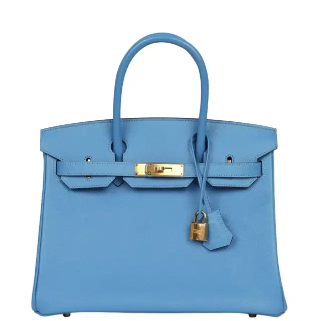 HERMÈS Hermes Birkin 30 Bleu Paradise Epsom Gold Hardware