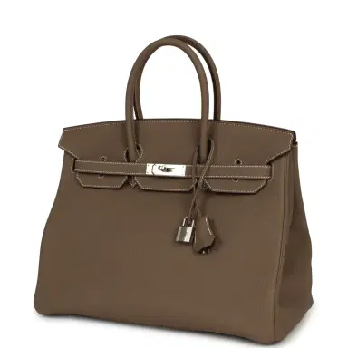 HERMÈS Hermes Birkin 35 Etoupe Togo Palladium Hardware | Thumbnail 5 HERMÈS Hermes Birkin 35 Etoupe Togo Palladium Hardware | Thumbnail 5