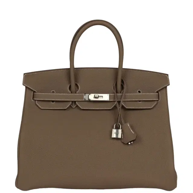 HERMÈS Hermes Birkin 35 Etoupe Togo Palladium Hardware