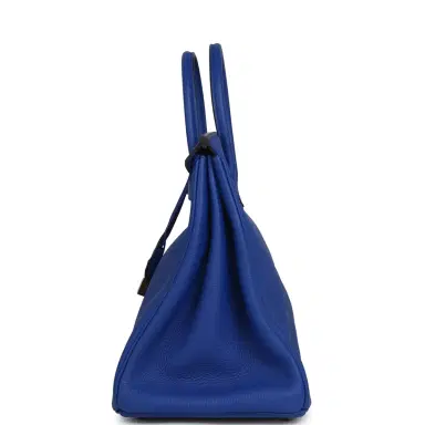 HERMÈS Hermes Birkin 40 Bleu Royal Togo Palladium Hardware | Thumbnail 3