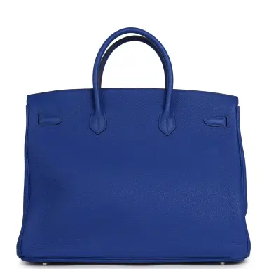 HERMÈS Hermes Birkin 40 Bleu Royal Togo Palladium Hardware | Thumbnail 4