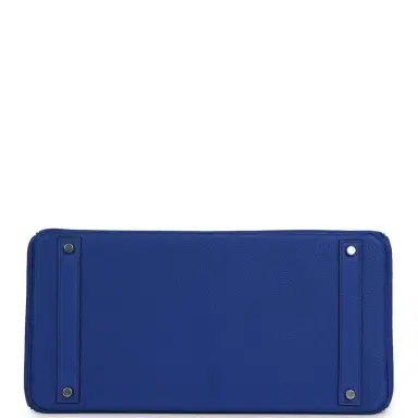 HERMÈS Hermes Birkin 40 Bleu Royal Togo Palladium Hardware | Thumbnail 6