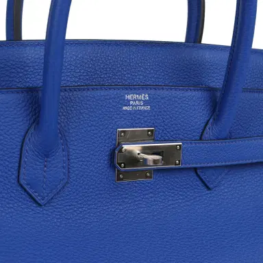 HERMÈS Hermes Birkin 40 Bleu Royal Togo Palladium Hardware | Thumbnail 7