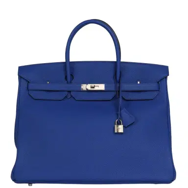 HERMÈS Hermes Birkin 40 Bleu Royal Togo Palladium Hardware | Thumbnail 1