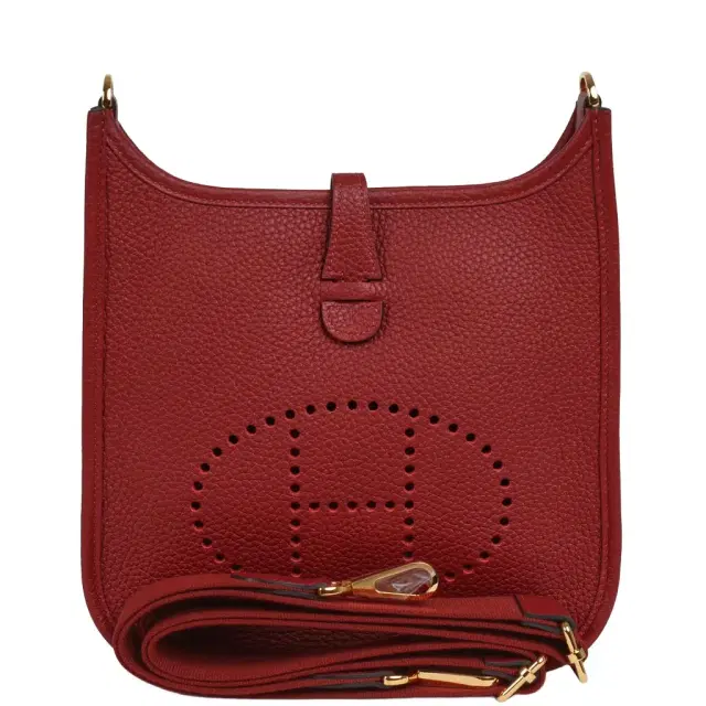 HERMÈS Hermes Evelyne 23 Rouge H Clemence Gold Hardware