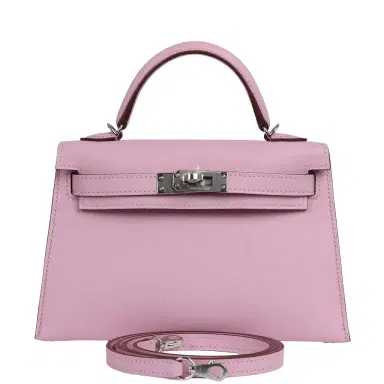 HERMÈS Hermes Kelly Sellier 20 Mauve Sylvestre Epsom Palladium Hardware | Thumbnail 1 HERMÈS Hermes Kelly Sellier 20 Mauve Sylvestre Epsom Palladium Hardware | Thumbnail 1