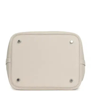 HERMÈS Hermes Picotin Lock 22 Craie Clemence Palladium Hardware | Thumbnail 6 HERMÈS Hermes Picotin Lock 22 Craie Clemence Palladium Hardware | Thumbnail 6
