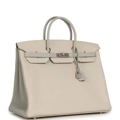 HERMÈS Hermes Special Order (HSS) Birkin 40 Craie, Gris Perle Togo Brushed Palladium Hardware | Thumbnail 2