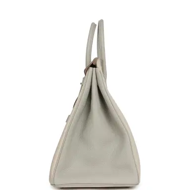 HERMÈS Hermes Special Order (HSS) Birkin 40 Craie, Gris Perle Togo Brushed Palladium Hardware | Thumbnail 3