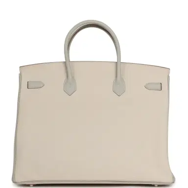 HERMÈS Hermes Special Order (HSS) Birkin 40 Craie, Gris Perle Togo Brushed Palladium Hardware | Thumbnail 4