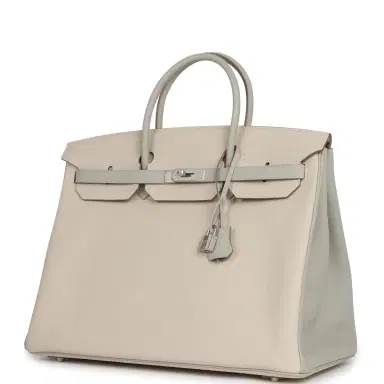 HERMÈS Hermes Special Order (HSS) Birkin 40 Craie, Gris Perle Togo Brushed Palladium Hardware | Thumbnail 5