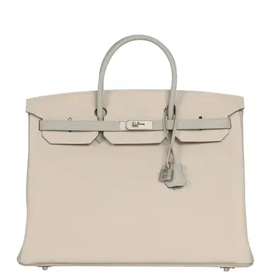 HERMÈS Hermes Special Order (HSS) Birkin 40 Craie, Gris Perle Togo Brushed Palladium Hardware | Thumbnail 1