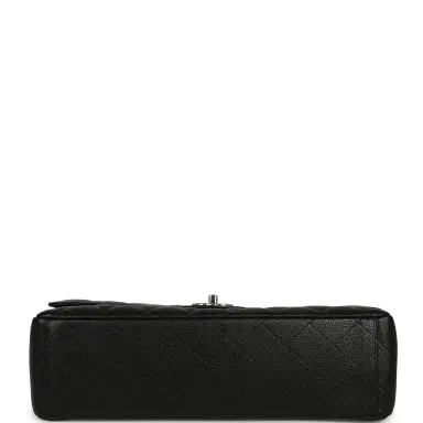Chanel Pre-owned Chanel Maxi Classic Double Flap Bag Black Caviar Silver Hardware | Thumbnail 6 Chanel Pre-owned Chanel Maxi Classic Double Flap Bag Black Caviar Silver Hardware | Thumbnail 6